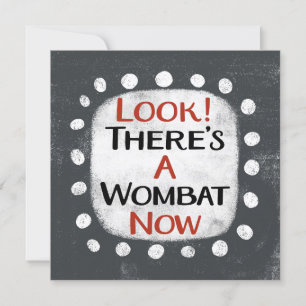Kortet Wombat Now-hälsning Kort