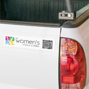 Kortet "Women's Chorus of Dallas Logotyp QR Code B Bildekal