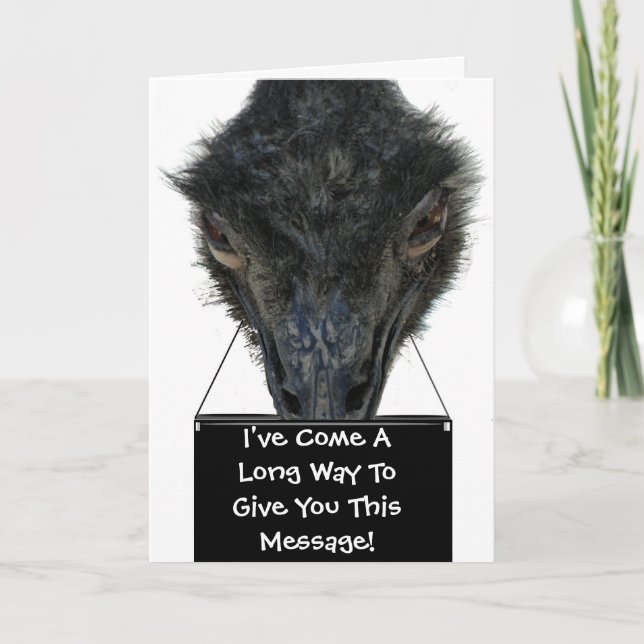 Kortets Emu Purse Valentine Day Helgkort (Framsida)