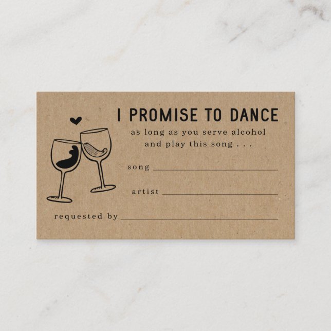 Kortets inbjudningsknapp för funktionellt Sång-beg Visitkort (Framsida)