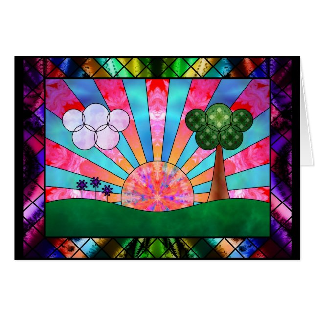 Kortets kanticitet i Sol Hälsningskort (Framsidan Horizontal)