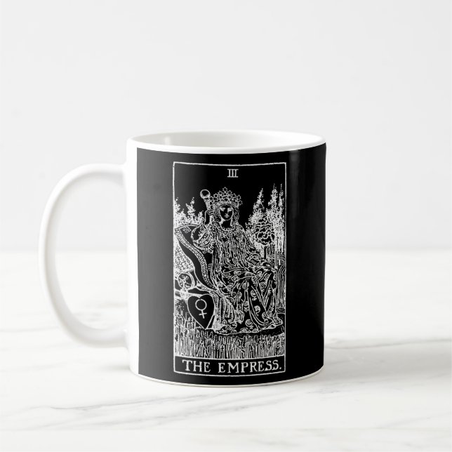Kortets kartomatisering med Empress Tarot Card Kaffemugg (Vänster)