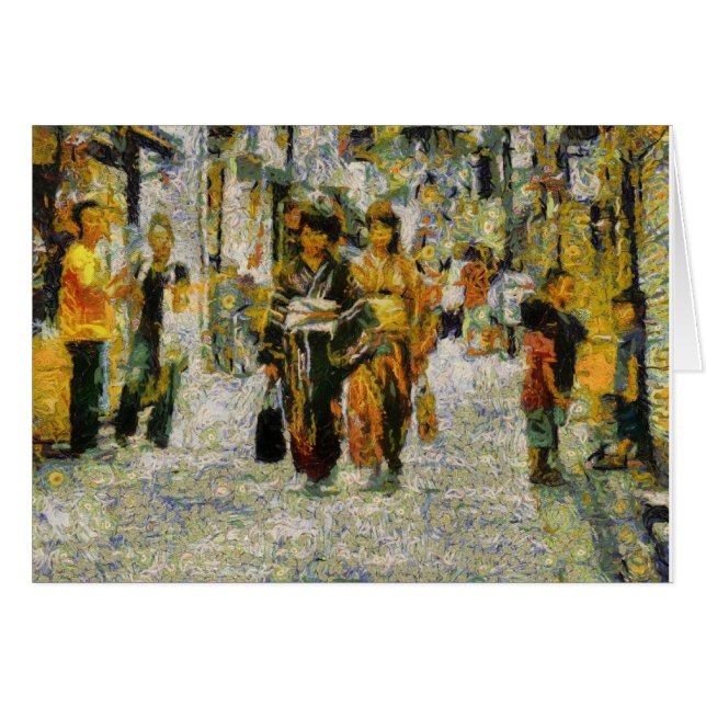 Kortets strömmar hälsningskort (Framsidan Horizontal)