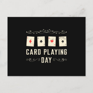 Kortets uppspelningsdagskort Poker Casino Game Ace Vykort