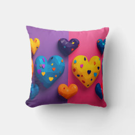 Kortfattade färgader med ansikte kudde