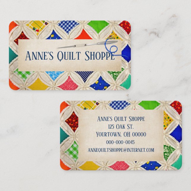 Kortfönstrets katedralutformning med Nål Visitkort (Fram/baksida)