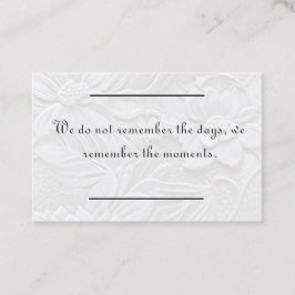 Kortinfogning - sympati - kondoleans 3 visitkort