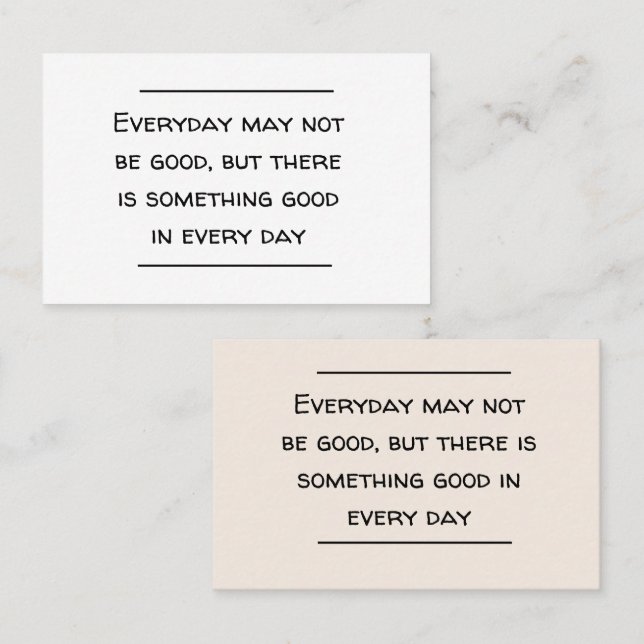 Kortinfogning - Uppmuntra Visitkort (Fram/baksida)