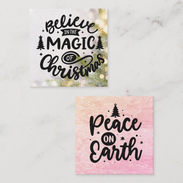 Kortinfogningar för handgjorda kort jul (Fram/baksida)