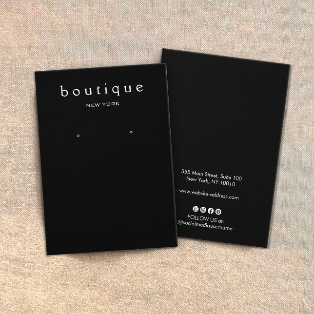 Kortinnehavare för enkel svart Visning Visitkort (Skapare uppladdad)