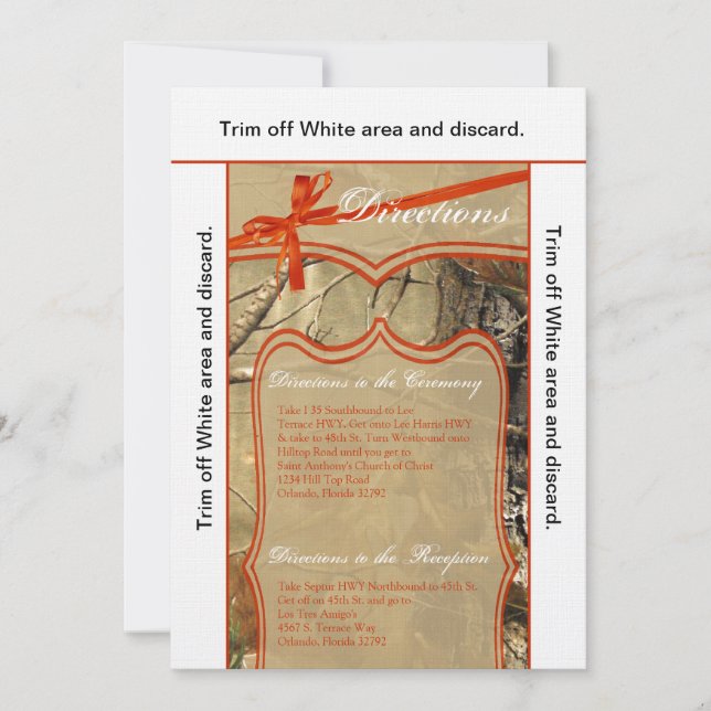 kortjägare Camofloug för riktningar 3.5x6 Inbjudningar (Framsida)