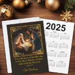 Kortkalender för Heligan Juli Julkort<br><div class="desc">Fira julens sanna innebörd med vårt vackra julkort/vår kalender. På kortets framsida finns tidslätten och hjärtan Luke 2:11 Bibelversen, som påminner oss om Jesus mirakulösa födelse. På baksidan hittar du en bekväm kalender som mottagaren kan njuta av hela året. glädjen och budskapet från den här speciella säsongen med vårt julkort/vår...</div>