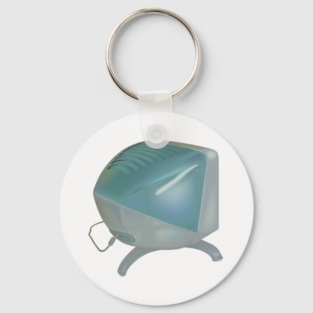 Kortkedja för gamla CRT-datorbildskärmar Nyckelring (Framsida)