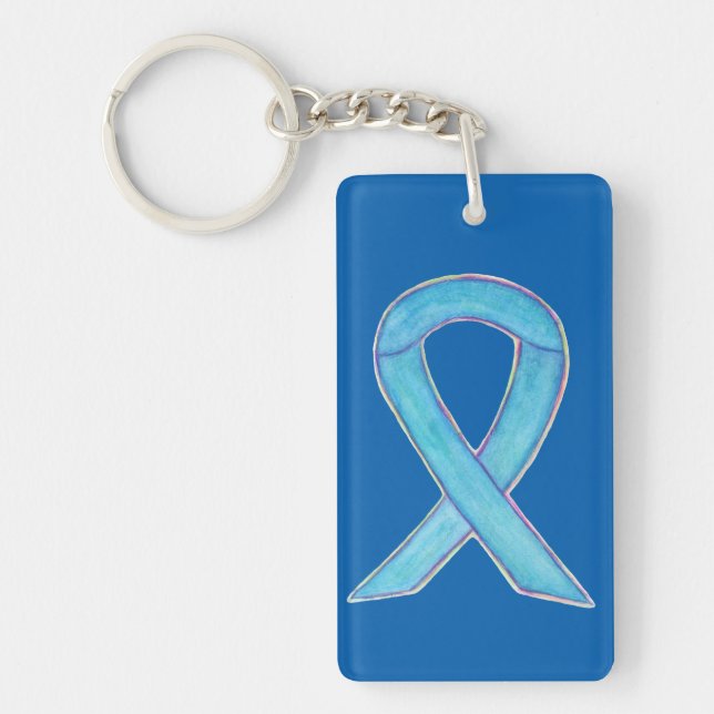Kortkedjan Blue Awareness Anpassningsbar Art Keych (Framsidan)