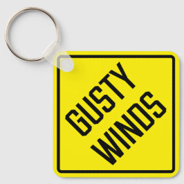 Kortkedjan Gusty Vind Metall Square Nyckelring