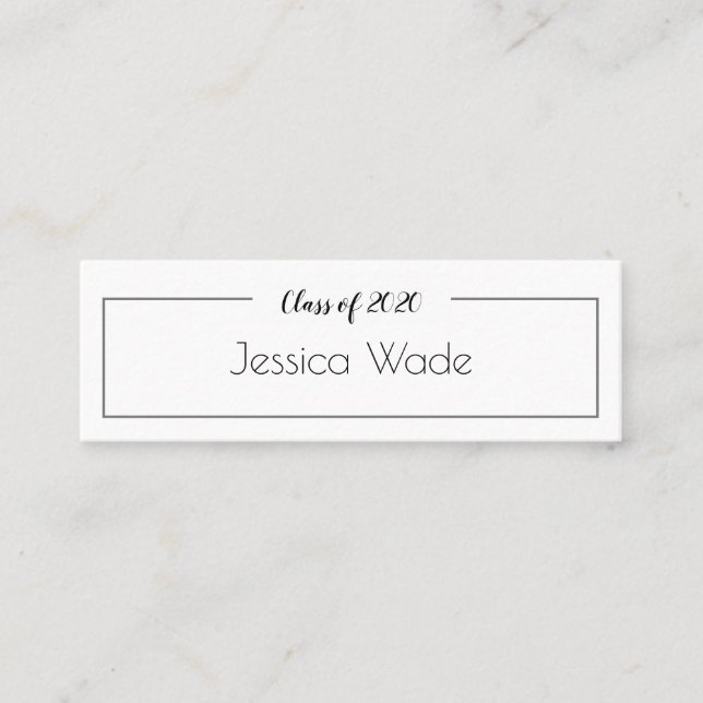 Kortklass Studenten Namn 2022 Mini Visitkort (Framsida)