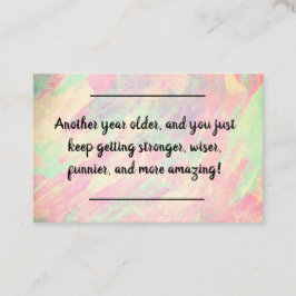 Kortklippet - födelsedagshälsningar! visitkort