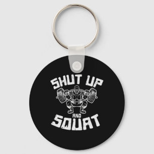 Kortkommando, torkat, glatt gym Powerlift Leg Day Nyckelring