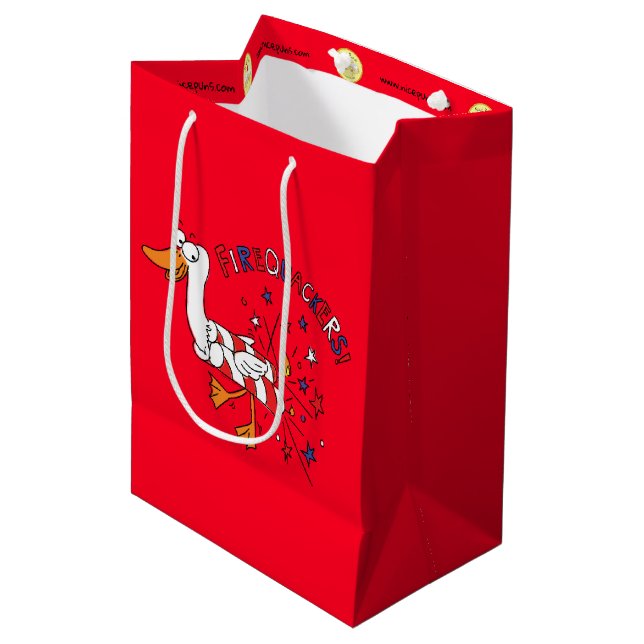 Kortkommandon 4:e juli Anka Gift Bag (Framsidan Vinklad)