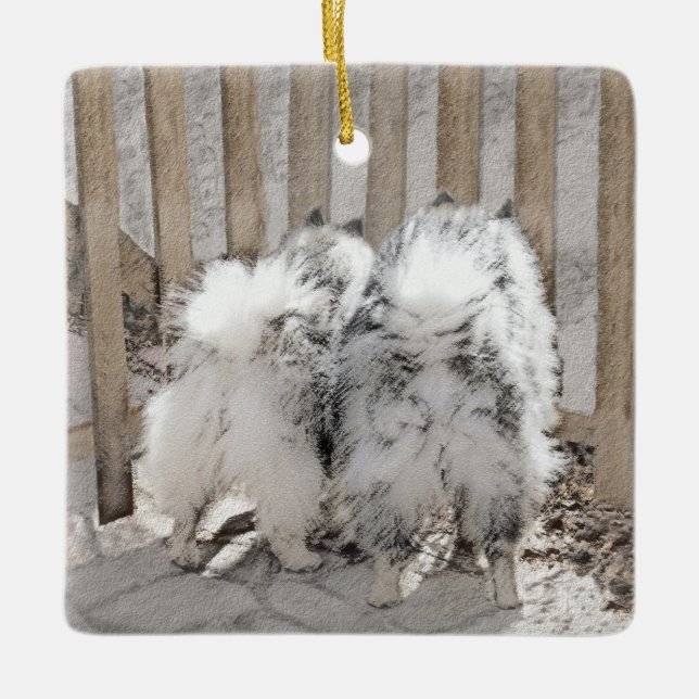 Kortkommandon vid Grind-målning - Originalteckning Julgransprydnad Keramik (Framsida)