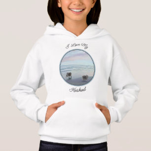 Kortkommandon vid Hund Seashore Painting Art T Shirt