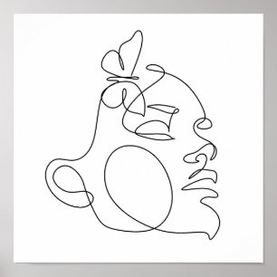 Kortkonst i Ansikte Poster