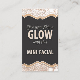 Kortkort-Ansiktsbehandling anvisningskort - GLÖD Visitkort