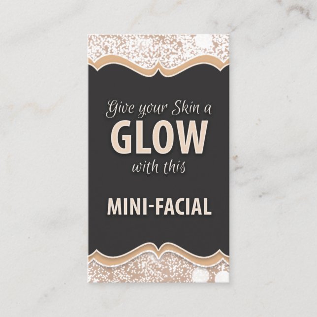 Kortkort-Ansiktsbehandling anvisningskort - GLÖD Visitkort (Framsida)