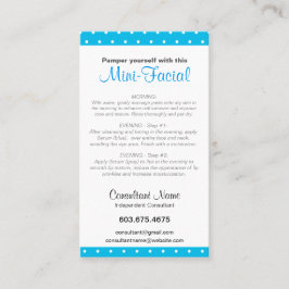 Kortkort-Ansiktsbehandling anvisningskort Visitkort