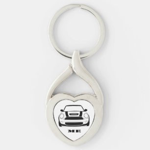 KORTKORT mig hjärtanyckelring Twisted Heart Silverfärgad Nyckelring