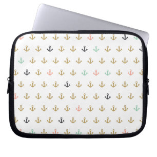 Kortkortet ankrar mönster laptop sleeve