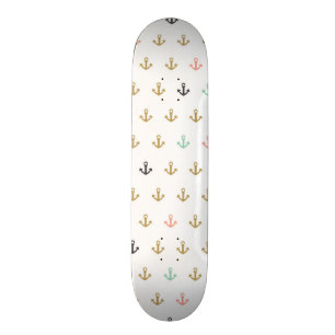 Kortkortet ankrar mönster mini skateboard bräda 18,7 cm