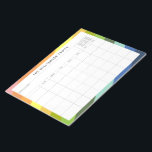 Kortläsarkalender för enkel färgfull Anpassningsba Anteckningsblock<br><div class="desc">Anteckningsblocket Modern Rainbow Diagonal Rand Geometric Mönster Personlig Family Planner och Calendar</div>