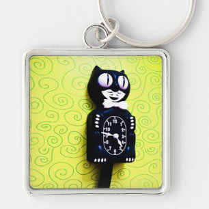 Kortlåsnyckelkedja för antik kit fyrkantig silverfärgad nyckelring