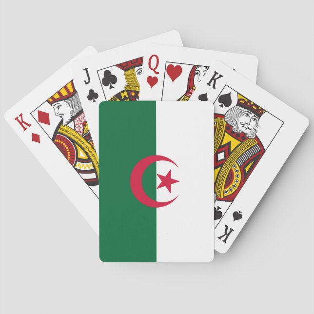 Kortlek med Algeriets flagga (Baksidan)