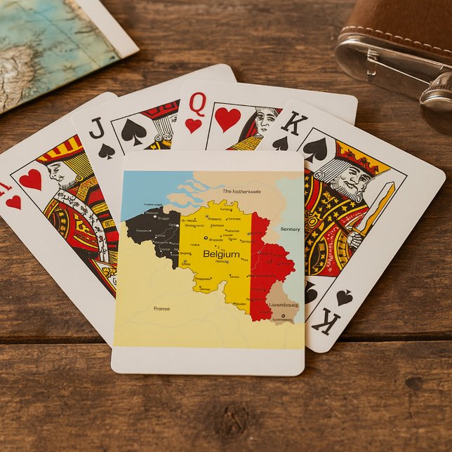 Kortlek med Belgiens Karta (Skapare uppladdad)