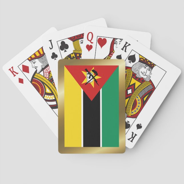 Kortlek med Moçambiques flagga (Baksidan)