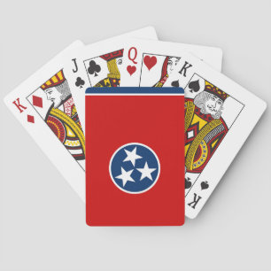 Kortlek med Tennessees flagga, USA
