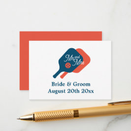Kortmall för bröllop-för trendig-pickleball tilläggskort