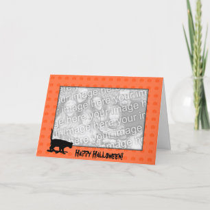 Kortmall - svart katt Halloween Kort