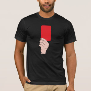 Kortmanar för domare visning röda T-tröja T-shirt