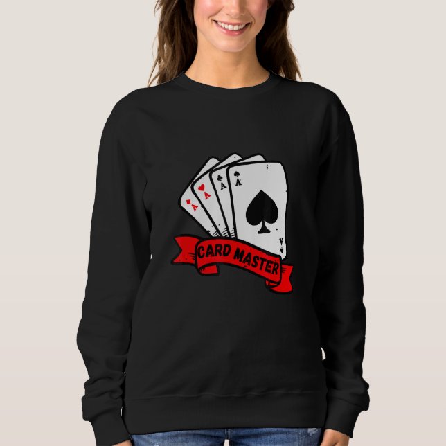 Kortmästare - Spelkort Poker Rummy Blackjack T Shirt (Framsida)