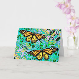 Kortmonarki/Abstrakt Neon Lövs Kort