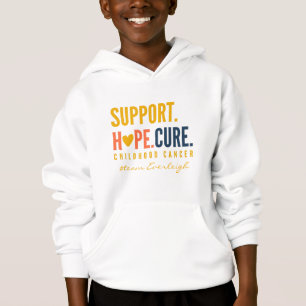 Kortnamn för barncancer Kids Pullover Hoodie T Shirt