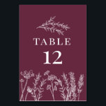 Kortnummer för bränd Orange Wildblomma Bord Bordsnummer<br><div class="desc">Kortnummer för jodrosblomma med bränd Orange Bord - perfekt för fallbröllop</div>