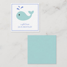 Kortnummer för gåva till Cute Whale Personlig Anteckningskort