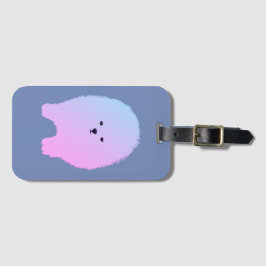 Kortplats för Cute Fluffy-Hund Bagagebricka