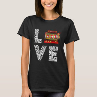 Kortplats Maskin Kärlek Gambling Casino-fack T Shirt