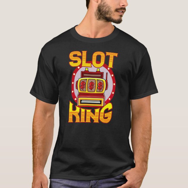 Kortplats Maskin Las Vegas-kortplats Kung Gamble W T Shirt (Framsida)