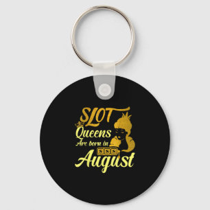 Kortplats Maskin Queen August Birthday Nyckelring